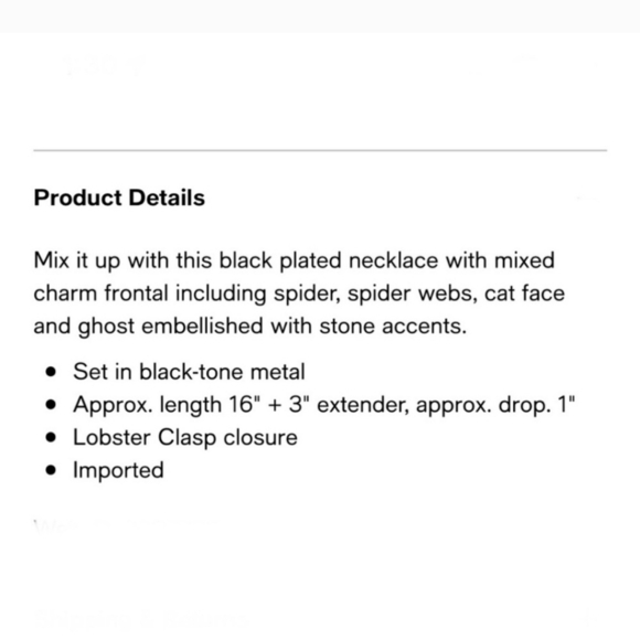 🔹️Betsey Johnson 🔹️Halloween spiders ghost Necklace ✨️🕸 - Picture 6 of 7